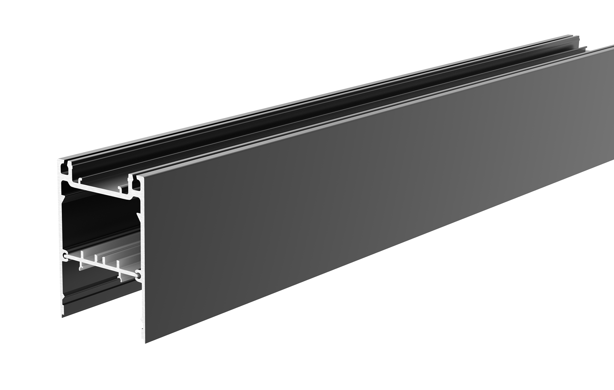 PLANO MS, 80 x 55mm, schwarz mit LED-Träger, 2,5m